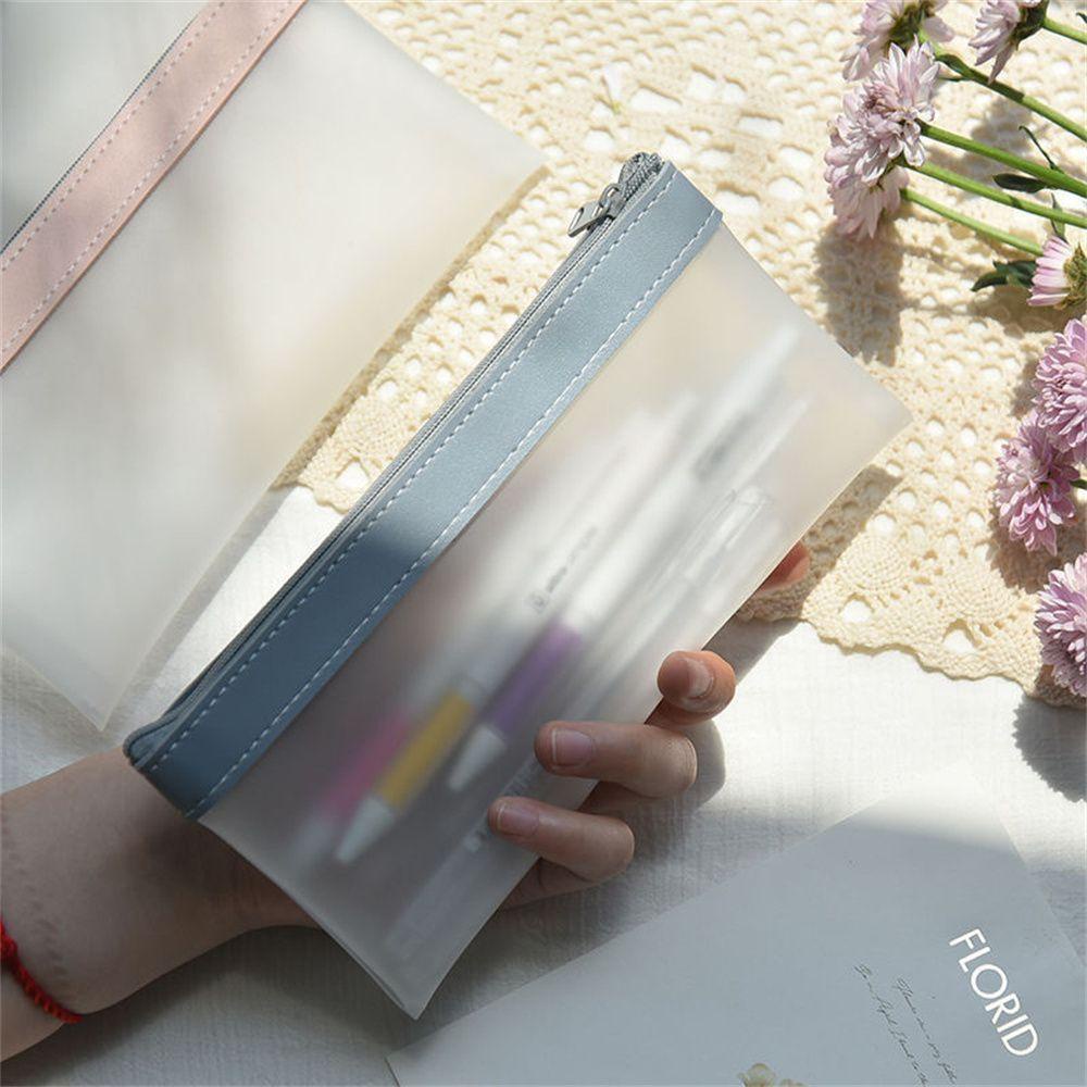 Túi Đựng Bút Trong Suốt Thiết Kế Xinh Xắn Tiện Dụng