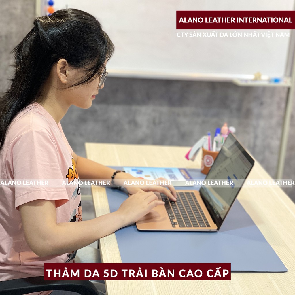 [Hình Thật / Giá Xưởng] Thảm Da Trải Bàn 5D Màu Xanh Pastel Chống Thấm, Chống Trầy, Tiện Lợi, Bảo hành 2 Năm Tại Xưởng