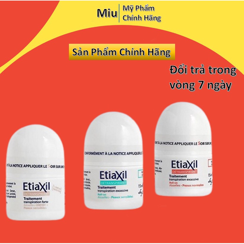 [Mã 99FMCGSALE1 giảm 10% đơn 250K] Lăn Khử Mùi Ngăn Mồ Hôi Hiệu Quả Etiaxil 15ml