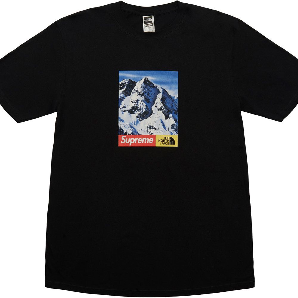 Áo Thun Cotton Cổ Tròn In Chữ Supreme X The North Face Thời Trang Mùa Hè Cho Nam