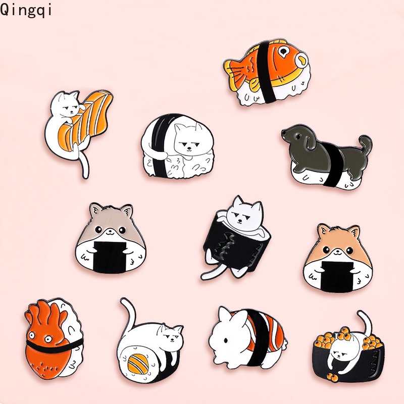 Trâm cài áo Miss Zoe hình động vật và sushi hoạt hình sáng tạo nhiều kiểu tùy chọn thời trang cho nam và nữ