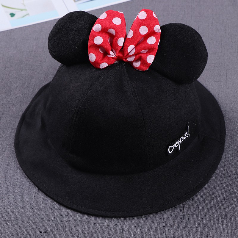 Mũ vành tròn cho bé gái FUHA, nón hình chuột Mickey xinh xắn bé 1 đến 3tuổi