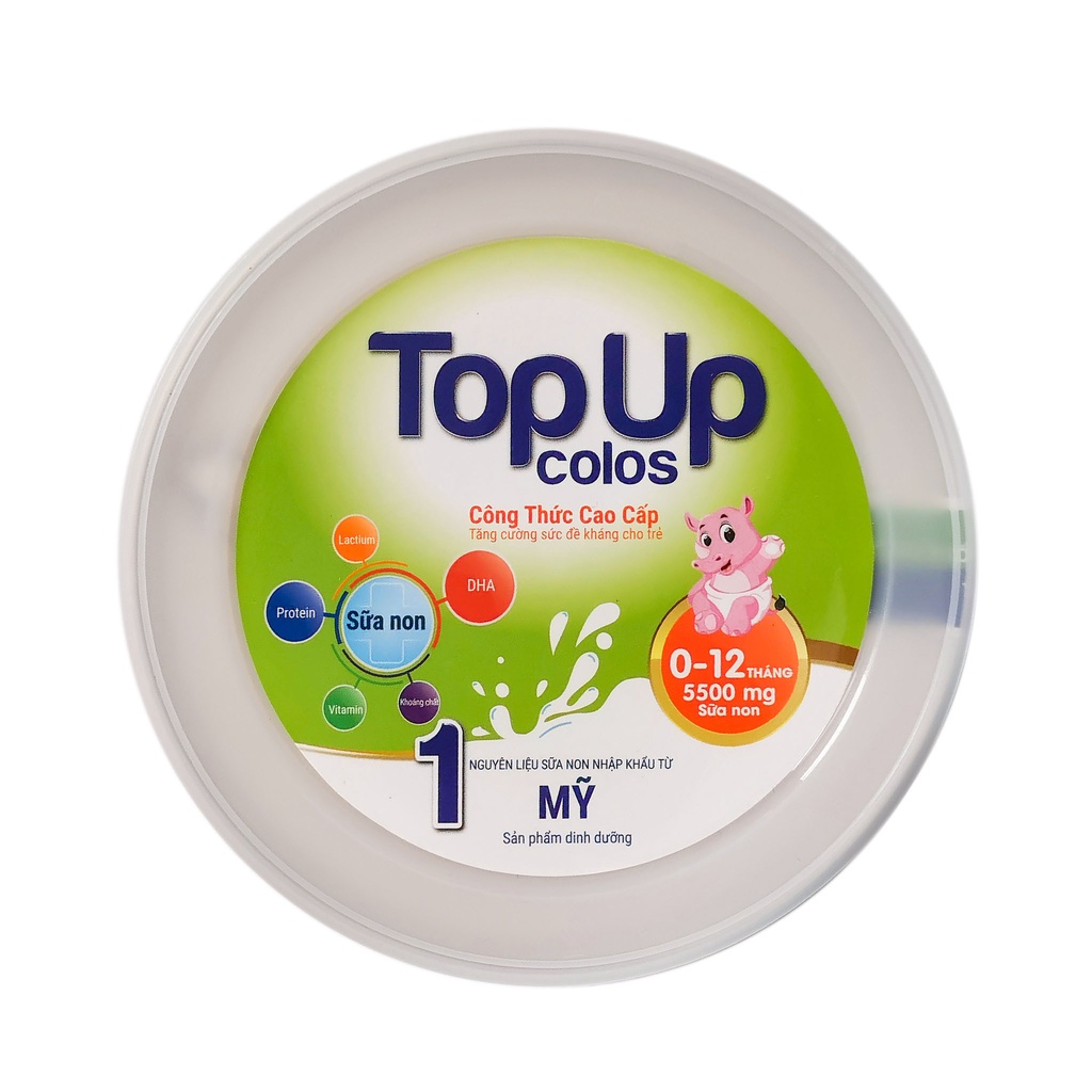 Sữa bột TopUp Colos tăng cường sức đề kháng phát triển chiều cao trí não cho trẻ số 1/2/KaoIq hộp 800g