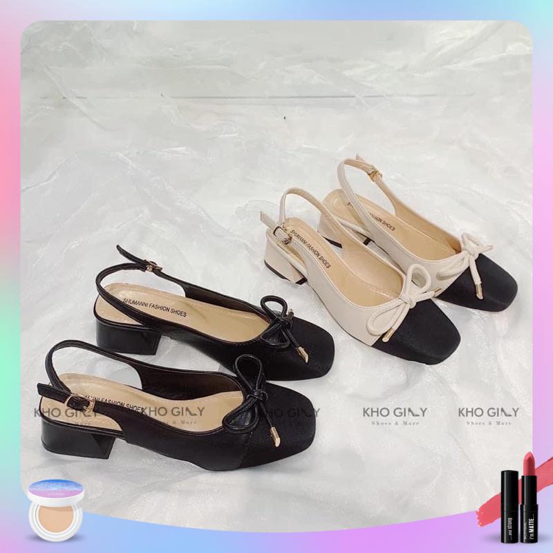 SANDAL NƠ DÂY CÀI ĐẾ THẤP L1