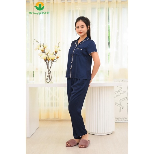 Bộ lụa pizama Việt Thắng