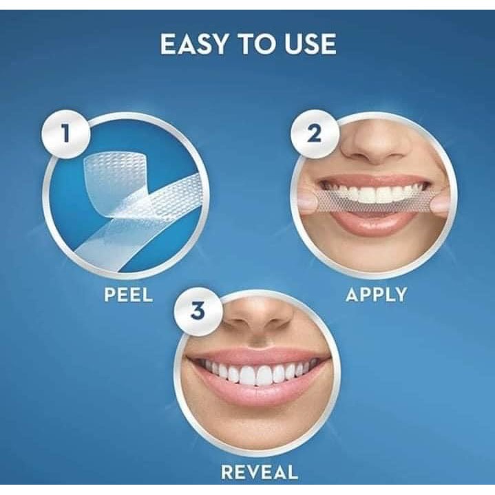 Miếng dán trắng răng Crest 3D Whitestrips Dental Whitening Kit - Mỹ