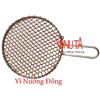 Vỉ nướng đồng, vỉ nướng mắt cáo bằng đồng dùng cho bếp nướng than hoa BBQ