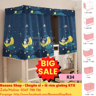 Rèm màn giường tầng ký túc xá sinh viên cản sáng, Rèm giường ký túc xá, rèm giường sinh viên, rèm giường tầng
