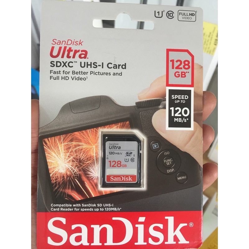 Thẻ nhớ SD 32GB/ 64GB/ 128GB Sandisk 100MB/s và 120MB/s -140MB/s