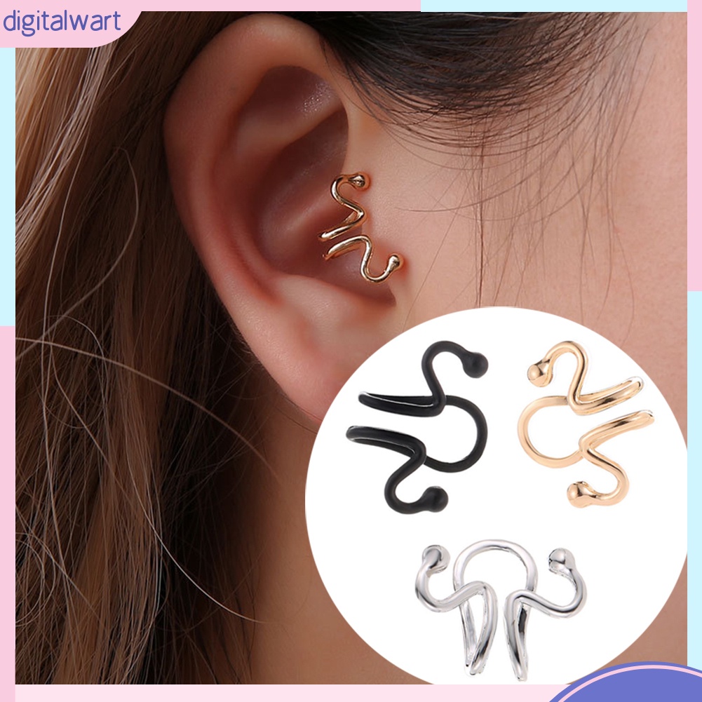 Khuyên Kẹp Vành Tai Kiểu Dáng Đơn Giản Thanh Lịch Dành Cho Nữ