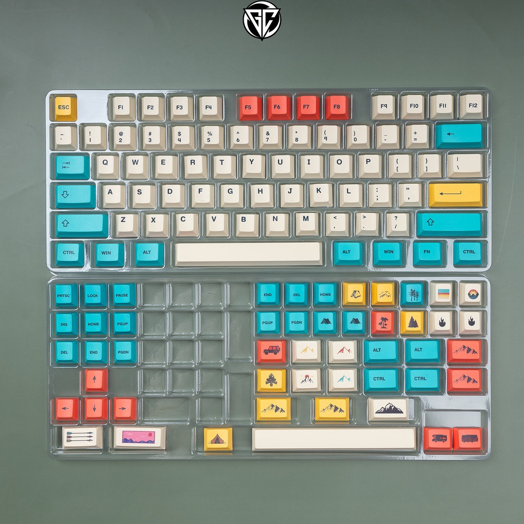 Keycap 80s Wild Life 111 nút bàn phím cơ Thick PBT Cherry Profile