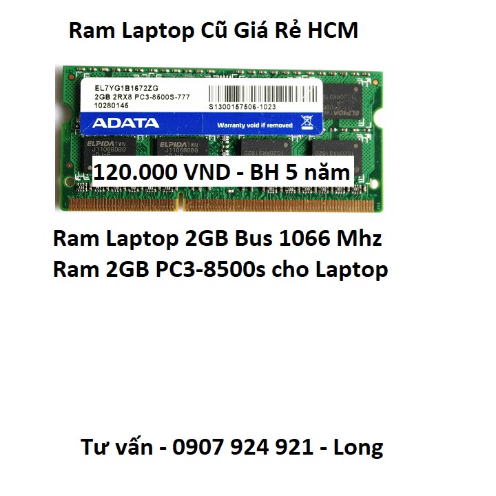Ram Laptop 2Gb 1066 Cũ Nhiều Hãng Tháo Máy | BigBuy360 - bigbuy360.vn