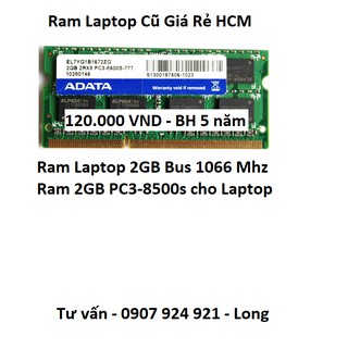 Ram Laptop 2Gb 1066 Cũ Nhiều Hãng Tháo Máy
