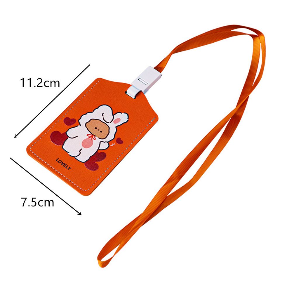 Bao đựng thẻ in hoạt hình dễ thương có dây đeo tiện lợi