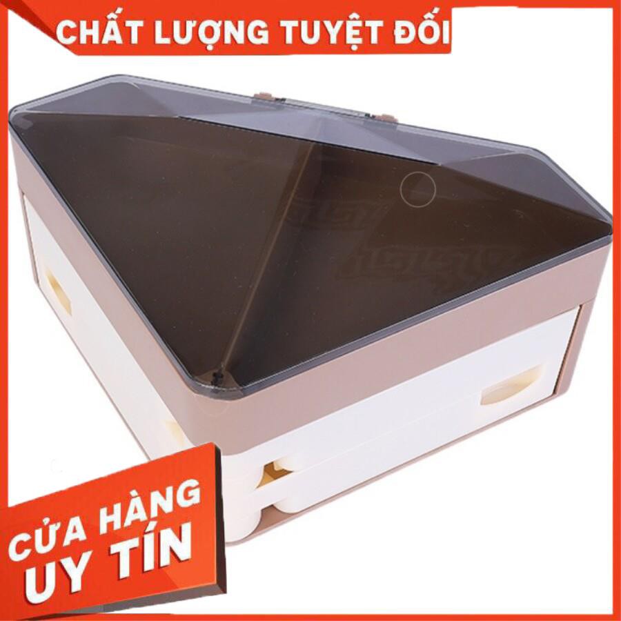 Khay Mứt Tết, Khay Đựng Mỹ Phẩm, Đựng Đồ 3 Tầng Tam Giác Cao Cấp Cho Bàn Làm Việc, Bàn Uống Nước - SS