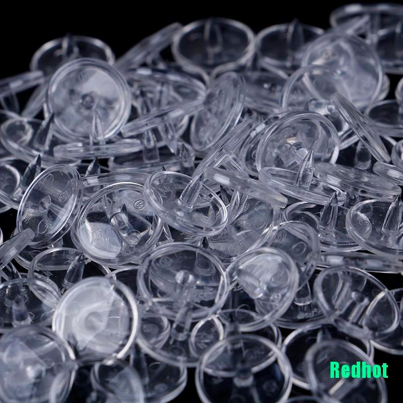 Bộ 50 Nút Nhựa Trong Suốt 12mm Tiện Dụng