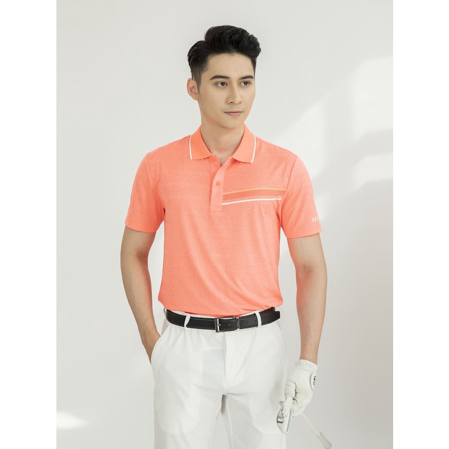 Áo polo nam Aristino  GOLF FIT cao cấp màu cam APSG03S1