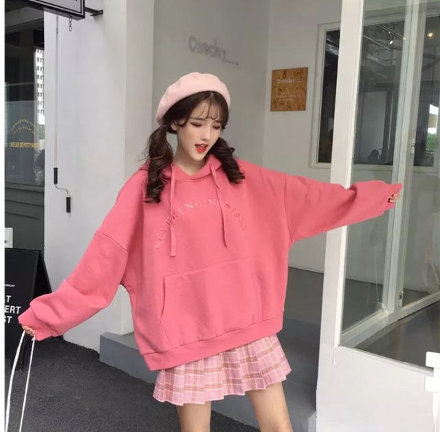 (ORDER-sẵn đen L) Áo hoodie ulzzang nỉ tay dơi never ending story | BigBuy360 - bigbuy360.vn