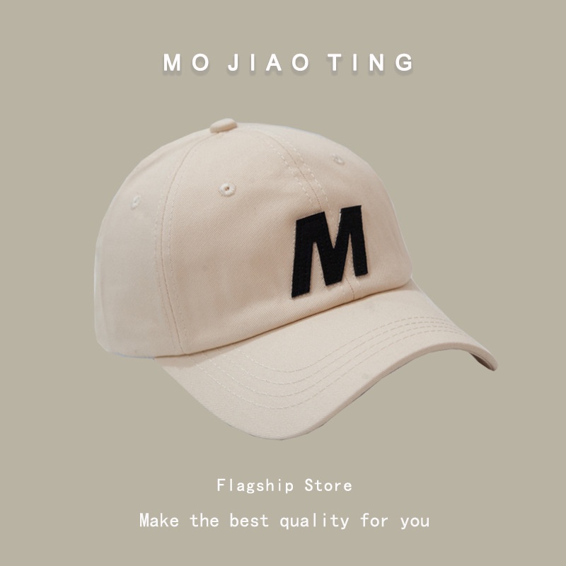 Mũ Lưỡi Trai Màu Đen Thêu Chữ Thời Trang Xuân Hè Phong Cách Hàn Quốc Dễ Phối Đồ Cho Nữ