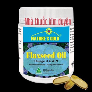 dầu cá flaxseed oil natures gold hộp 200 viên