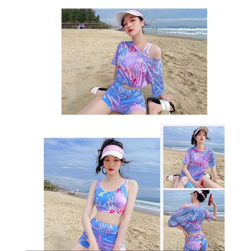 [Giá Sỉ] Bộ bikini đi biển,Đồ Bơi Kín Đáo, SET 3 món giúp chị em tự tin hơn AT6 | BigBuy360 - bigbuy360.vn