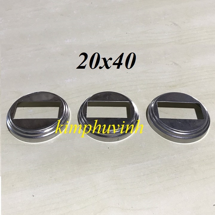 05 CÁI - CHỤP ĐẾ INOX  - CHÂN ĐẾ INOX  - CHỤP CHÂN INOX CHO SẮT HỘP