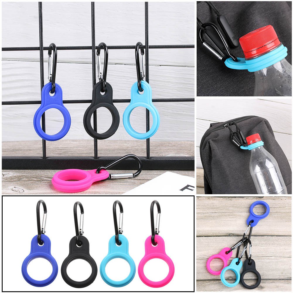 1 Giá Đỡ Bình Nước Bằng Nhôm Có Móc Khóa Cao Su Chất Lượng Cao