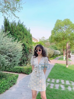 SET ÁO  HOA CÚC + QUẦN VÁY
