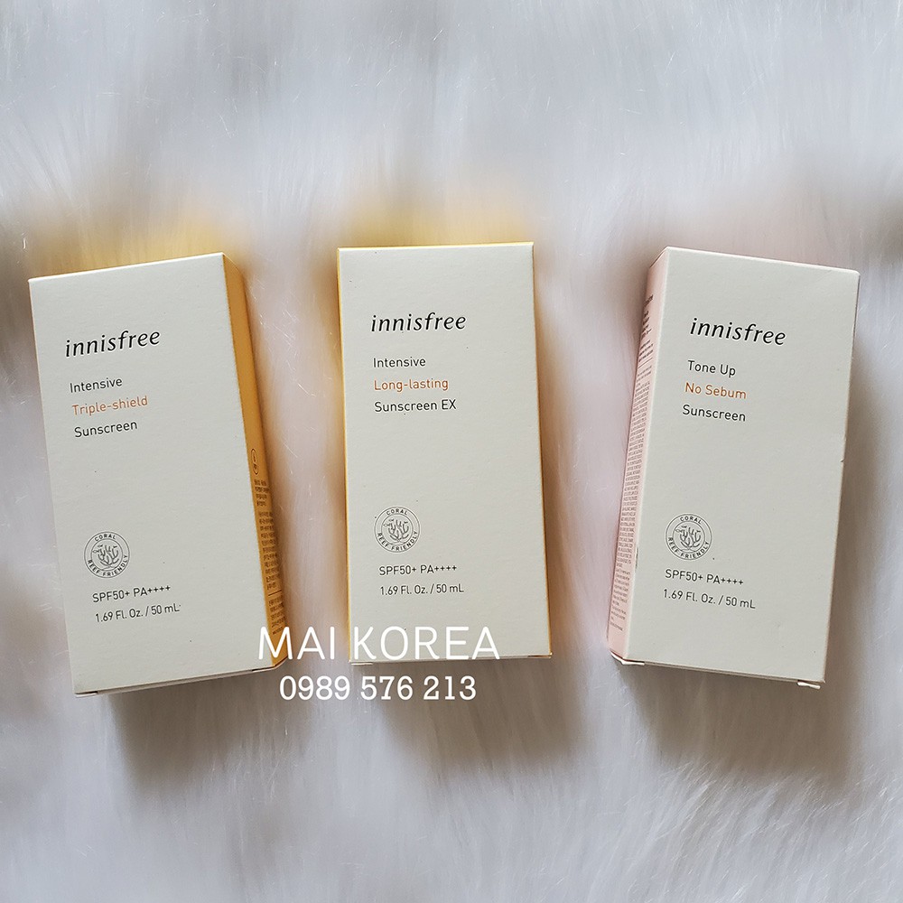 Kem Chống Nắng Innisfree Triple Care, Long Lasting SPF50++++ mẫu mới