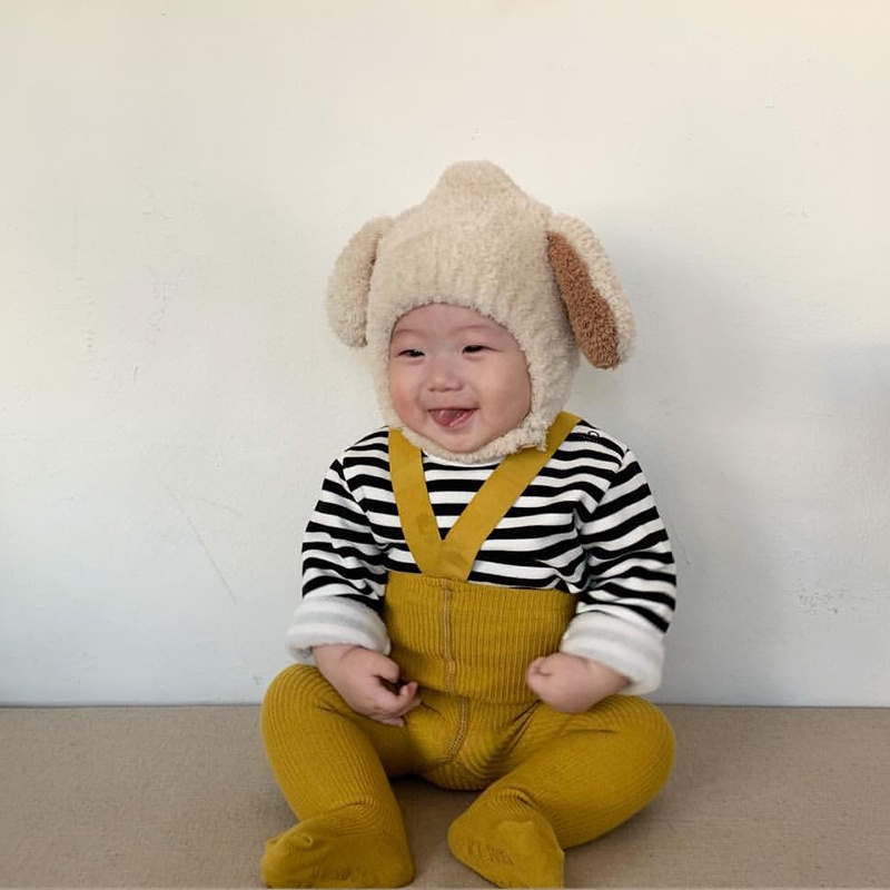 Mũ cho mũ trẻ em Mới sinh Trẻ mới biết đi Caps Kids Bear Plush Cute Hats Boy Girl Fashion Bunny Caps Cartoon Winter Autumn Warm AKKU
