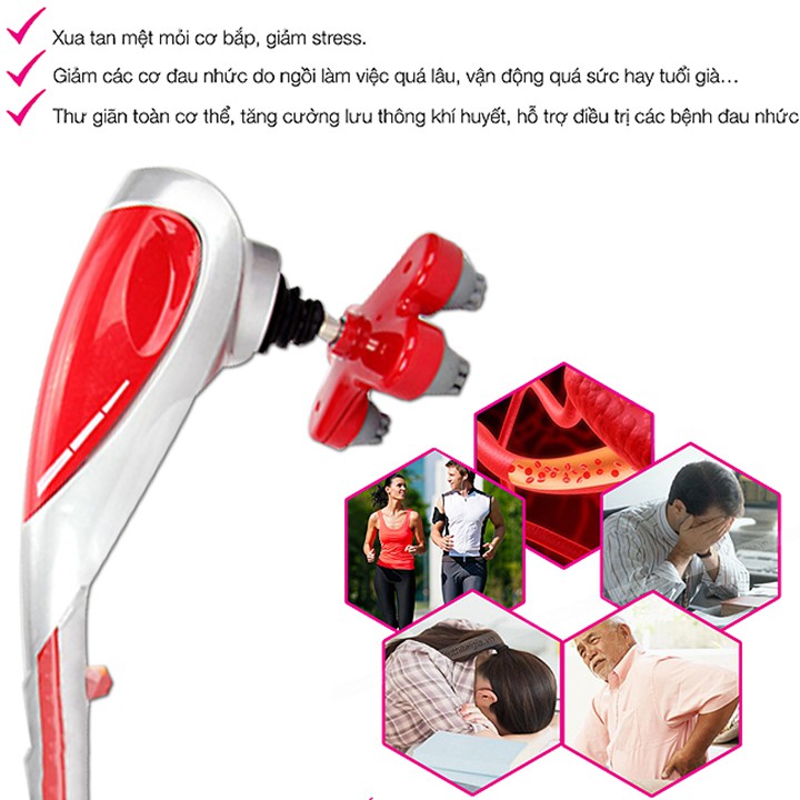 Máy mát xa đa năng toàn thân cầm tay 10 đầu King Massager Hàn Quốc