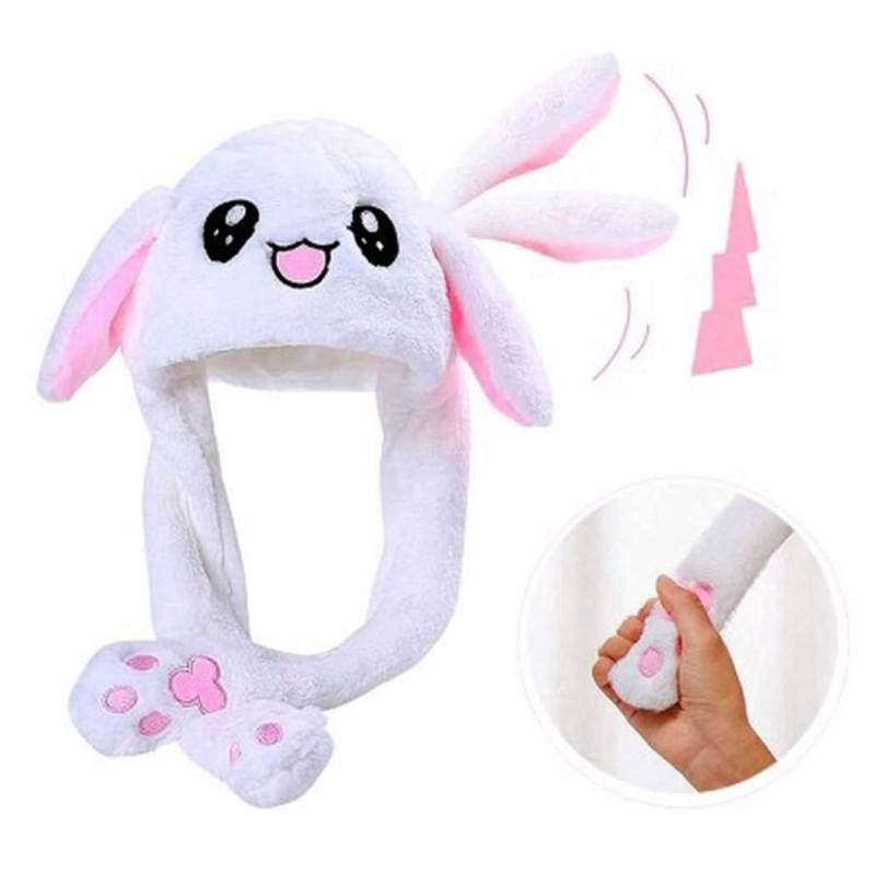 MOLAMGO Tiktok Creative Movable Balloon Bunny Hat Magic Toy with LED Light Rabbit Ears Up &amp; Down Topi Kelinci