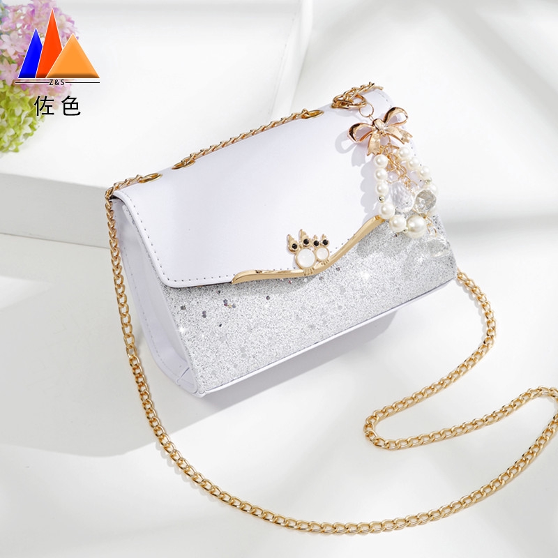 Túi Đeo Chéo Đính Kim Sa Lấp Lánh Thời Trang Cho Nữ