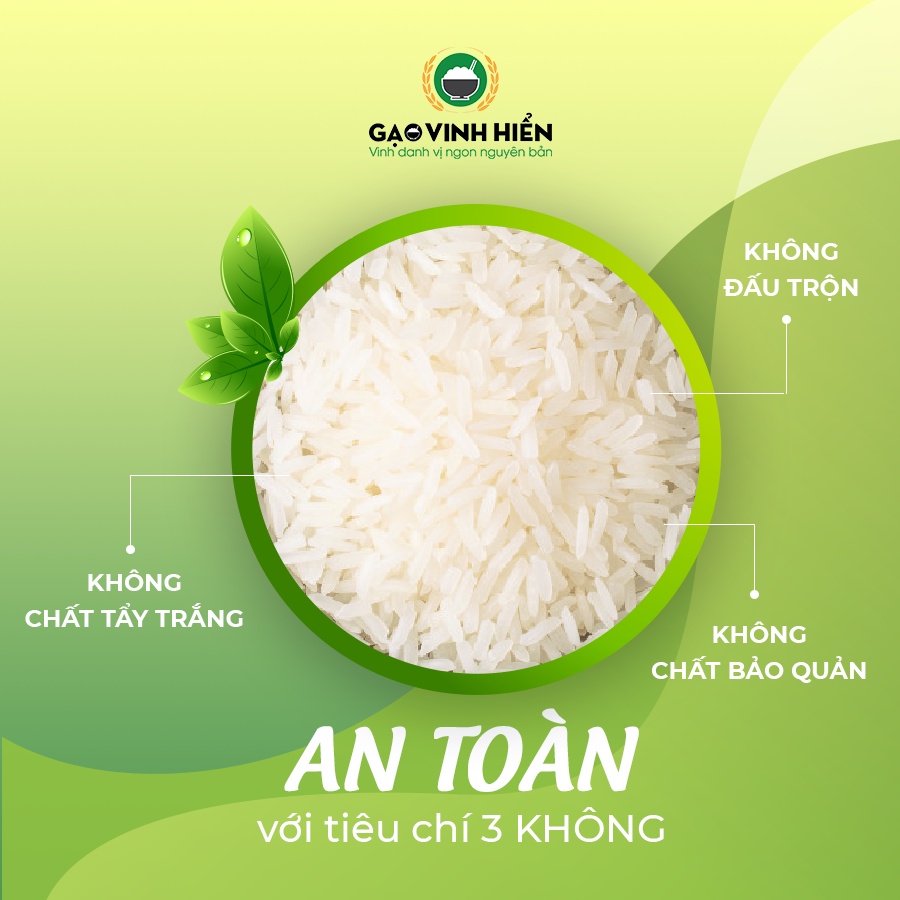 Combo 4 túi Gạo Đỗ Quyên 5kg tặng thêm 1 túi Gạo ST24 2kg - Dẻo Vừa, Ngon Cơm