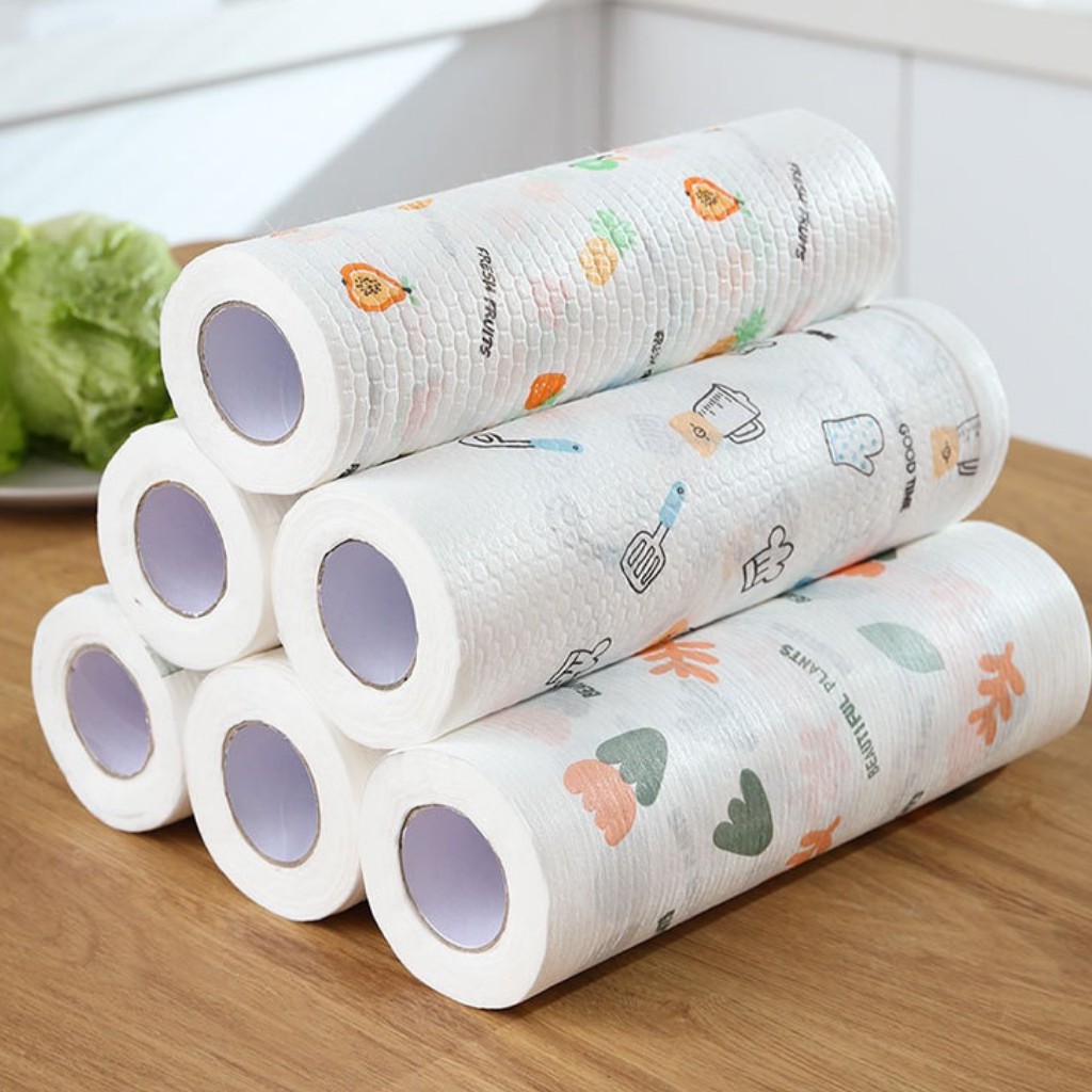 Khăn lau chùi/ vệ sinh nhà bếp/nhà cửa vải không dệt đa năng siêu thấm hút tiện ích