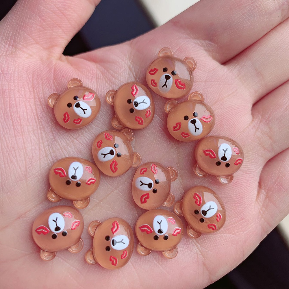 [Hàng mới về] Bộ 5 / 10 phụ kiện trang trí móng nghệ thuật hình chú gấu 3d độc đáo