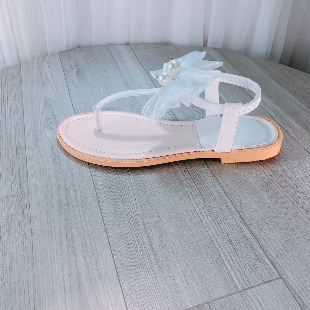 Sandal Dép kẹp ngón nơ ngọc - z12