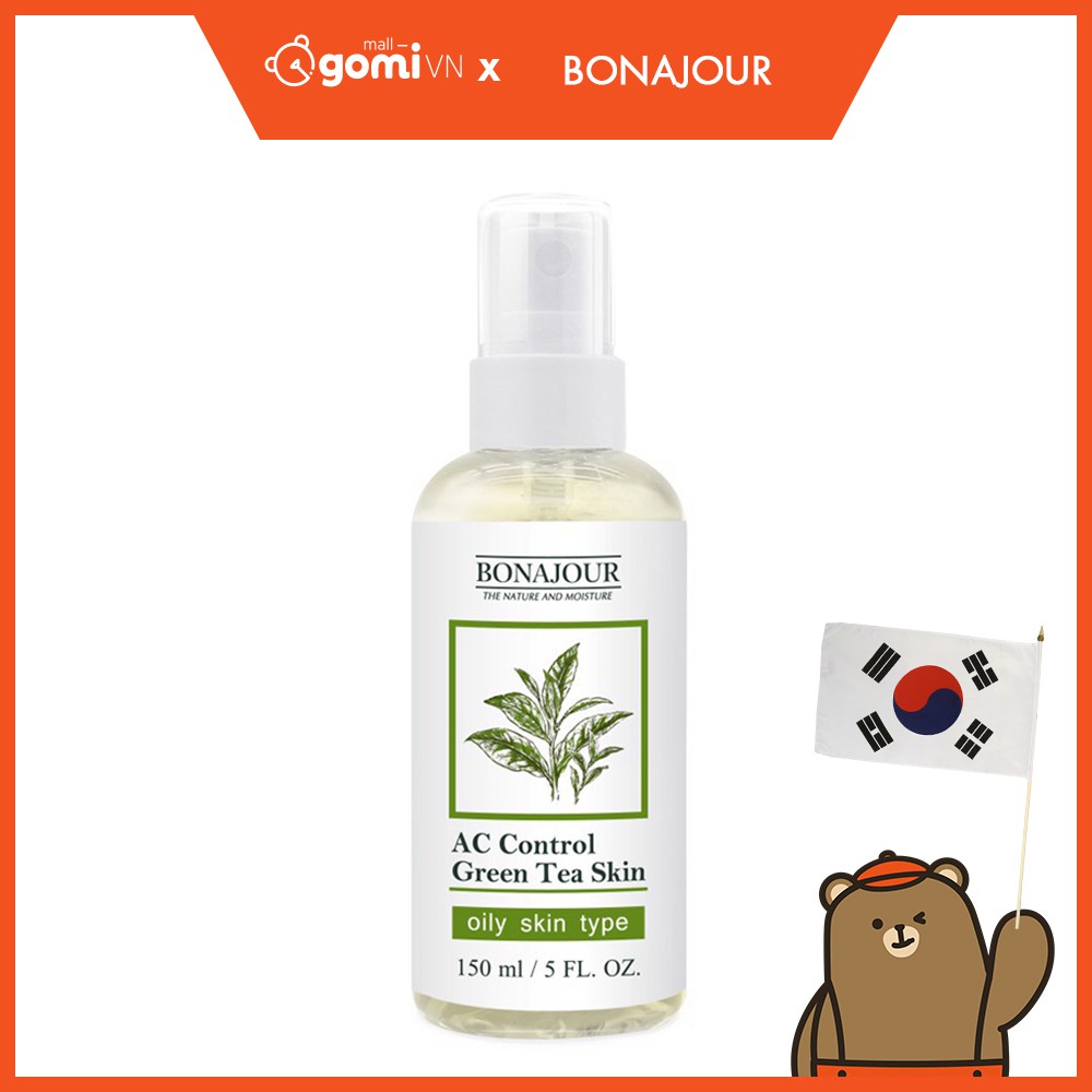 Nước Hoa Hồng Bonajour AC Control Green Tea Skin Toner 150ml GomiMall