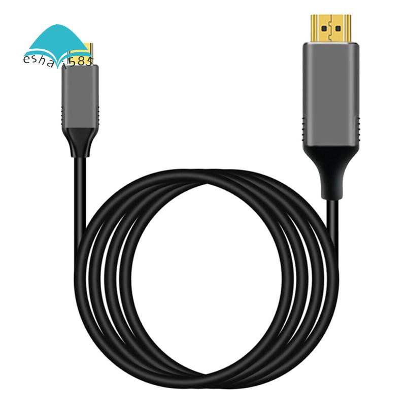 USB C to HDMI Cable Adapter 4K 60Hz Cable Adapter Thunderbolt 3 Compatible for Android Phone MacBook ChromeBook Etc