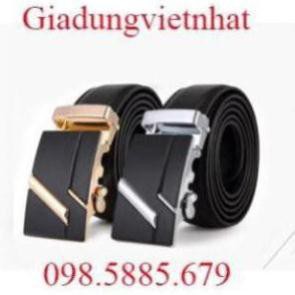 Thắt lưng da nam khóa tự động cao cấp - Dây nịt nam da bò  BAELLERRY mạ vàng bạc nam tính - Sản phẩm bán chạy