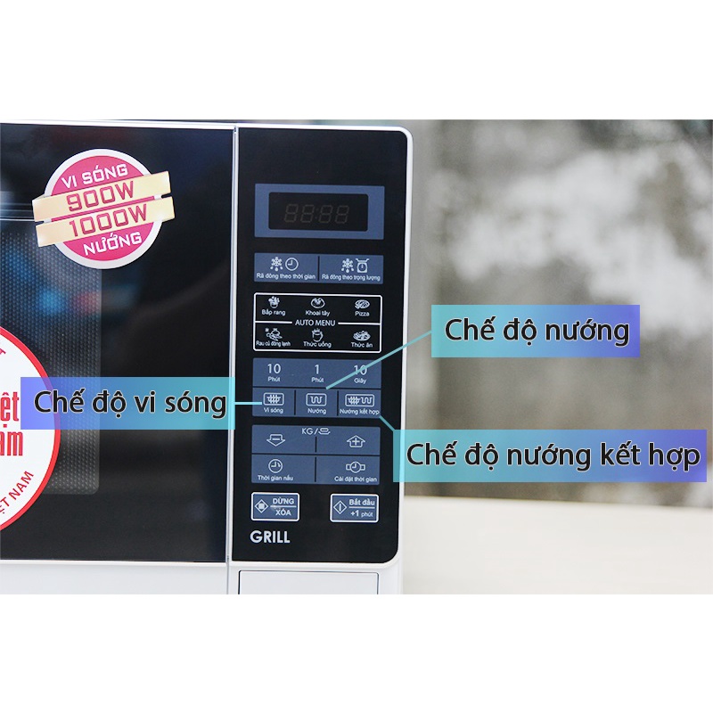 Lò vi sóng cao cấp SHARP R-G572VN-S  25 lít, có nướng 4 chức năng tiện dụng gia dụng chính hãng - kimhaiphong_store ]