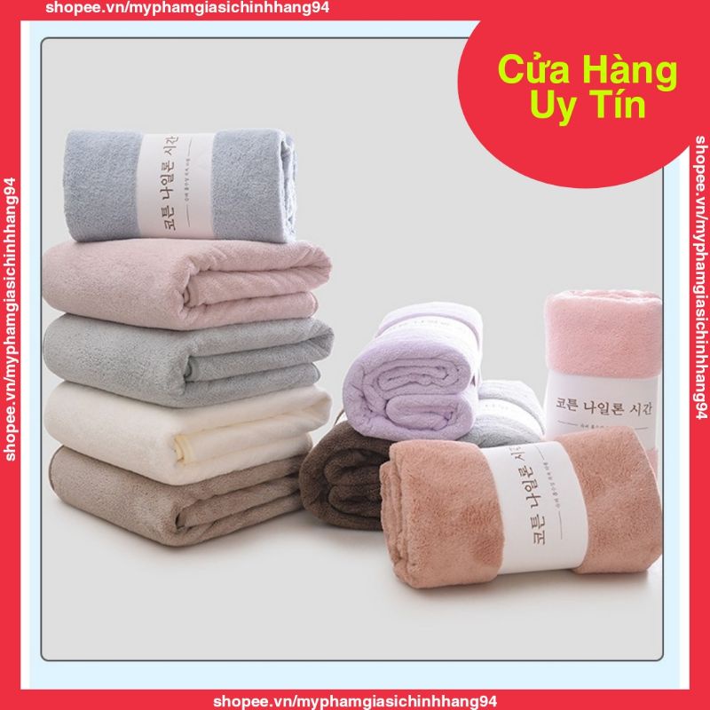 Khăn Tắm Lông Cừu Hàn Quốc Cao Cấp ♥️70x140cm♥️ Khăn Tắm Siêu Thấm Hút Hàn Quốc, Khăn Bông Lông Cừu Siêu Mềm Mịn
