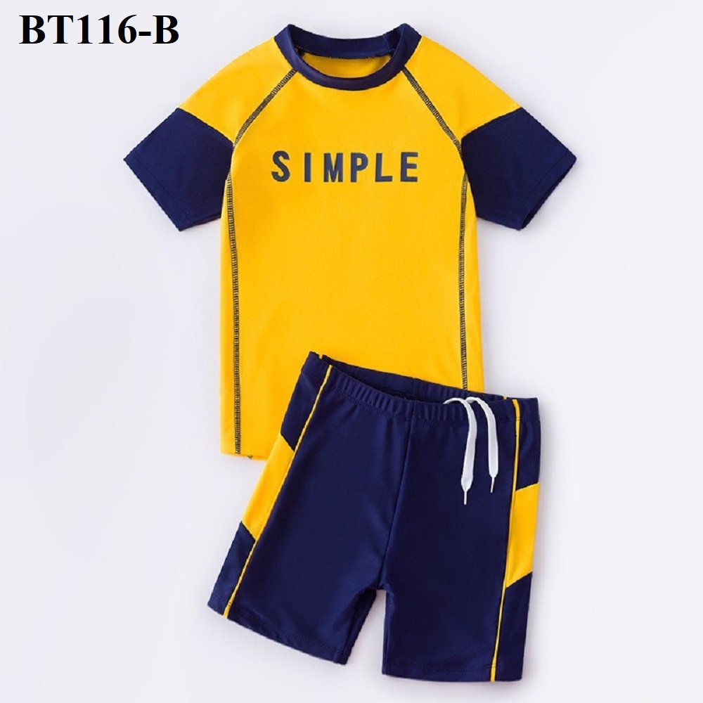 BT116 Bộ đồ bơi size đại cho bé trai 28-43 kg