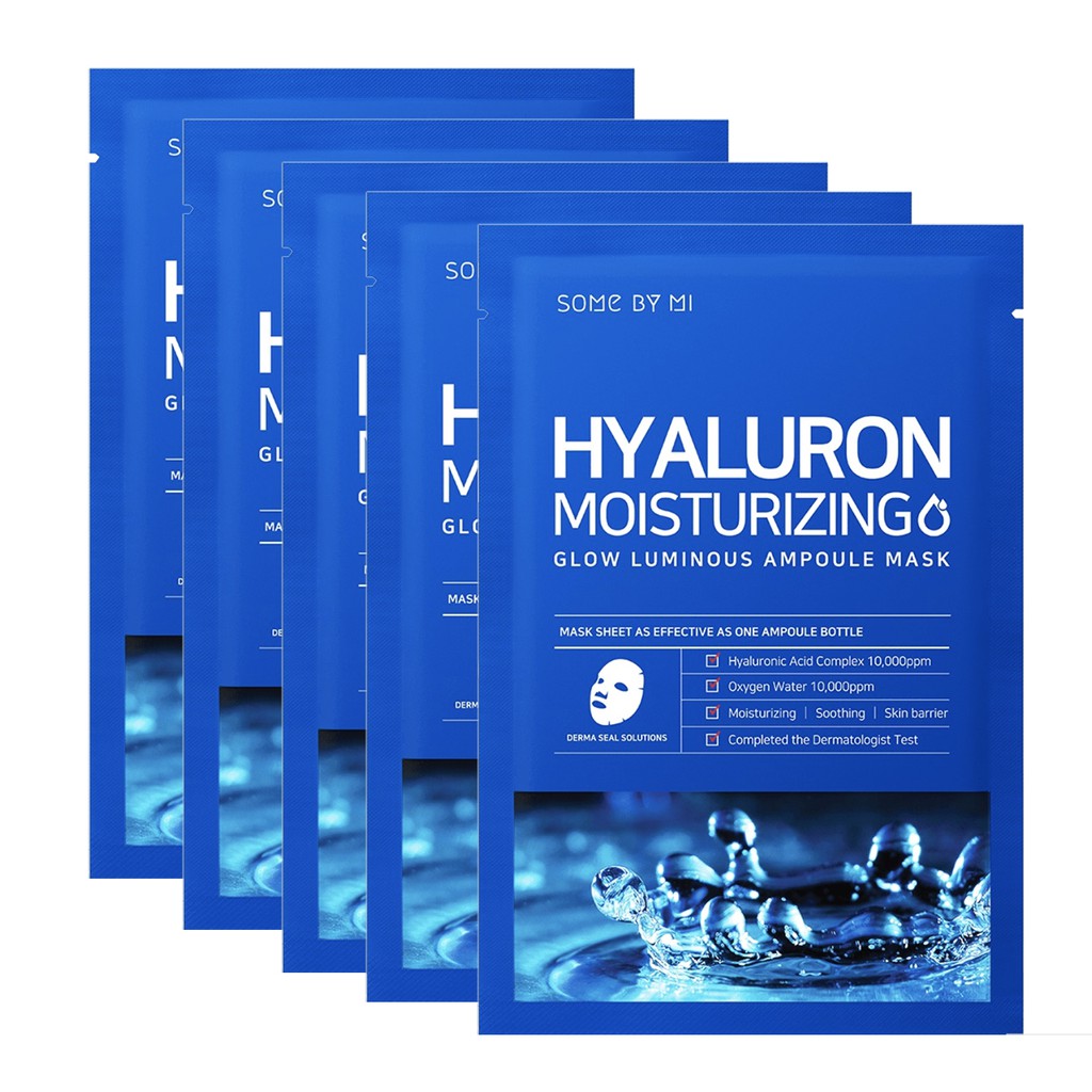 Combo 10 Mặt Nạ Giấy Bổ Sung Dưỡng Chất Dưỡng Ẩm, Cấp Nước Some By Mi Hyaluron Moisturizing Mask Sheet 25ml