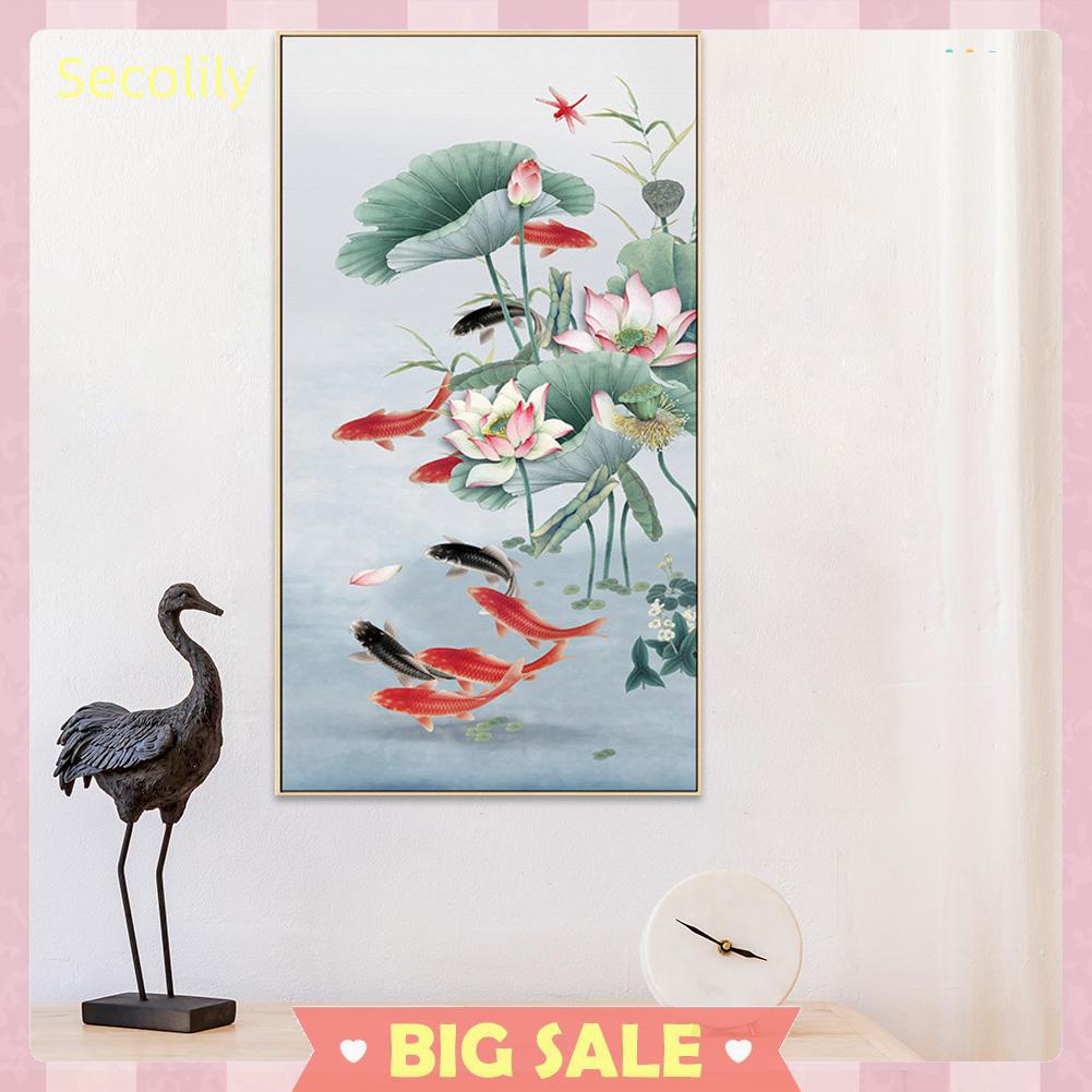 Bộ Tranh Thêu Chữ Thập Tự Làm Hình Hoa Sen 11CT