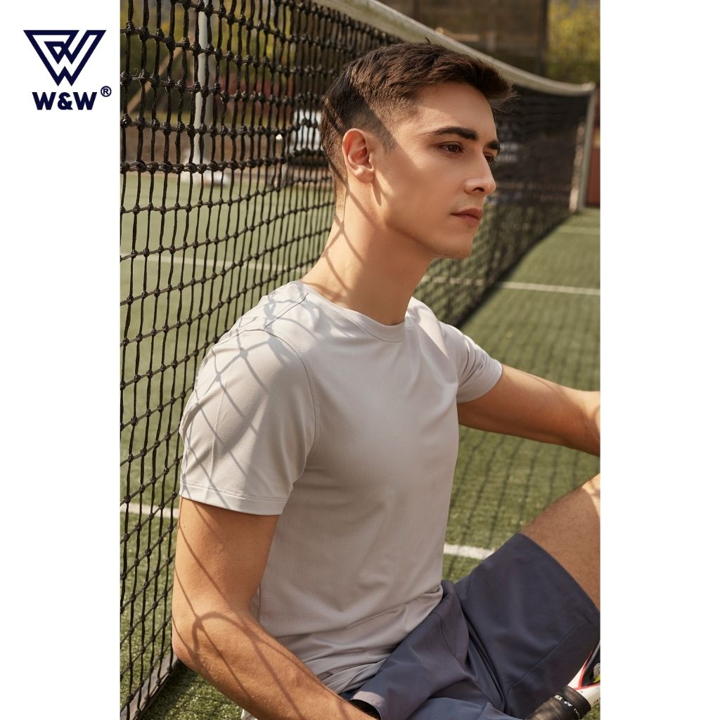 Áo Tshirt Nam Tay Ngắn W&W Chất Vải Coolmax Cao Cấp, Thoáng Khí, Đanh Mịn Thoải Mái Trong Mọi Hoạt Động WTS56R