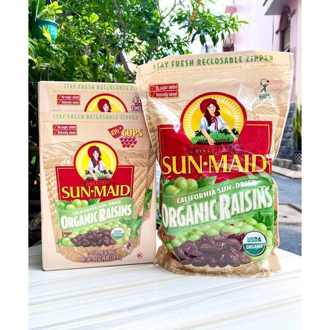 Nho Mỹ sấy khô Sun Maid Organic Raisins Mỹ