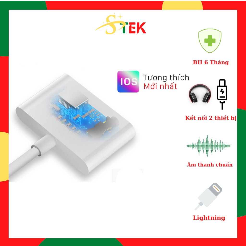 Jack chia cổng sang sạc và tai nghe