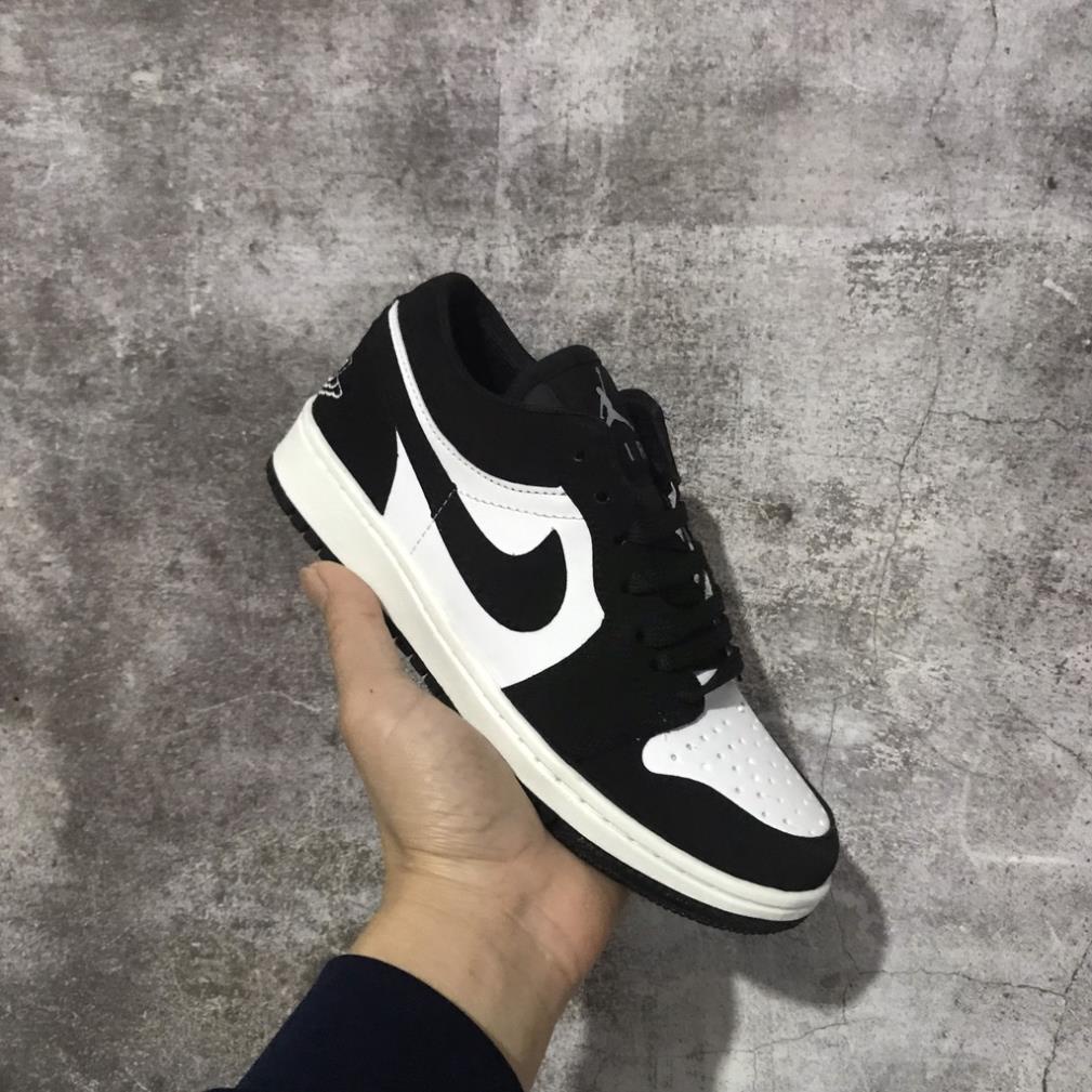 Giày sneaker JD1 low Jordan 1 cổ thấp các màu Đen xanh xám cam Hot trend thể thao nam nữ
