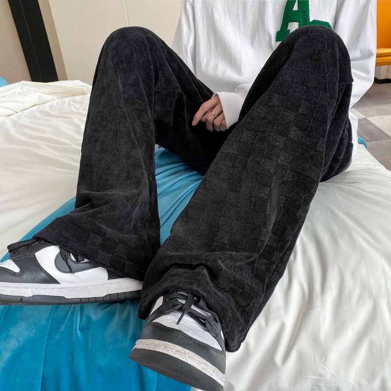 Quần nam thời trang hàn quốc quần ống suông đồng bằng simple quần baggy pants nam